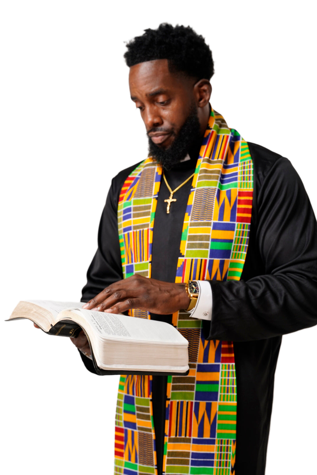 Dupsie's Ahenfo Kente African Print Sash with Fringes DPC4075S、mySite、solidvoid