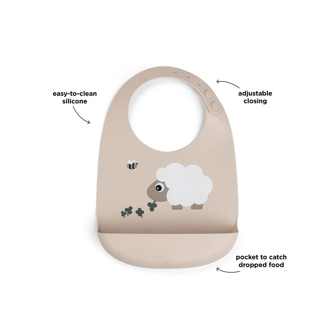  Done By Deer Silicone Bib - Sheepy Sand、mySite、merchandisen