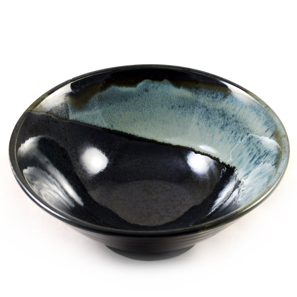Sky Blue & Black Japanese Ceramic Glazed Bowl、mySite、topwebapps