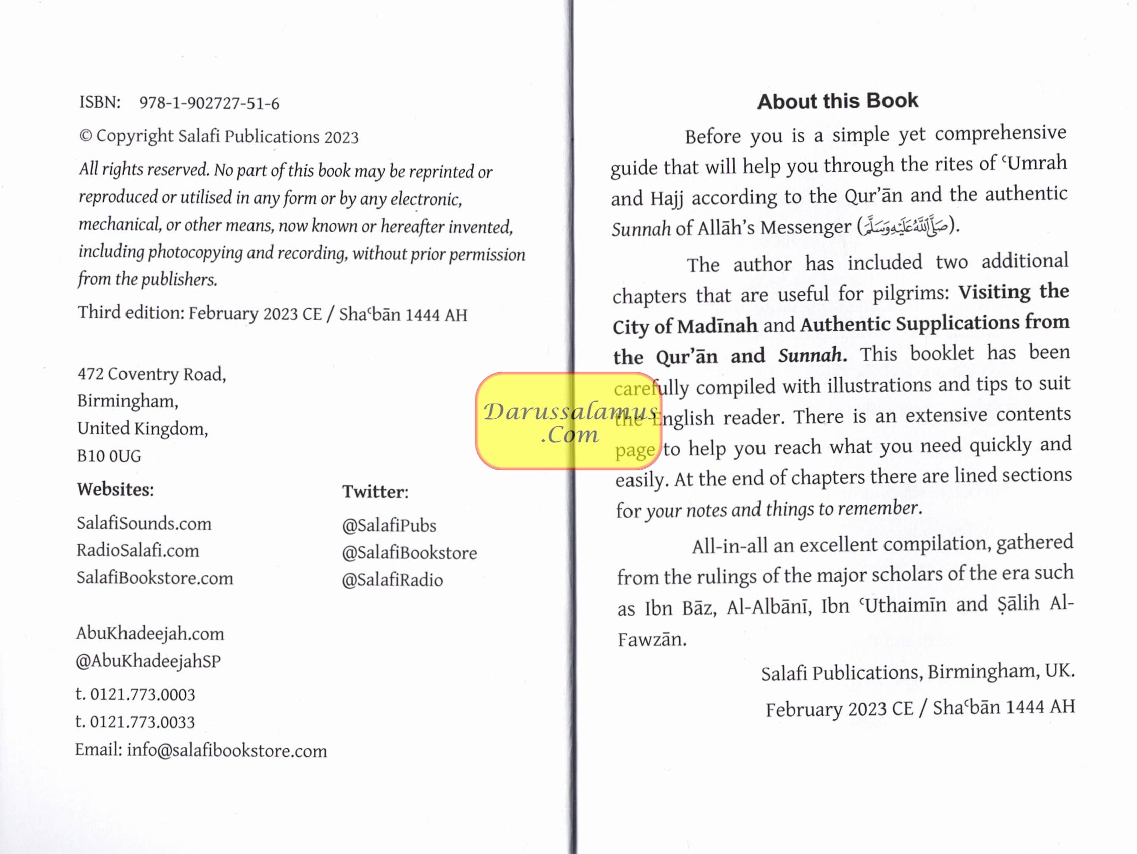 The Rites of Hajj and Umrah, Visiting Madinah & Authentic Supplications (Pocket Plus Size)、mySite、topwebapps