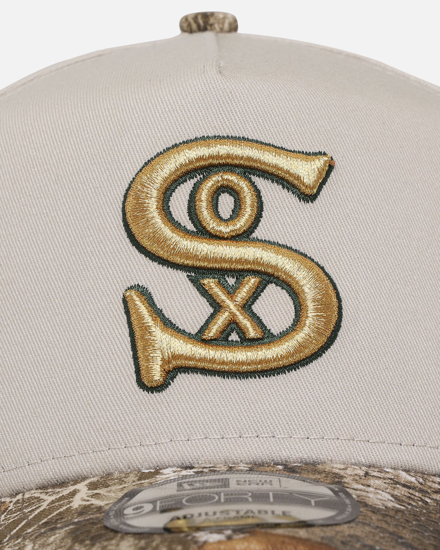 New Era Chicago White Sox 'Real Tree Stone' 9FORTY A-Frame Snapback Stone、mySite、zt4zffjzw