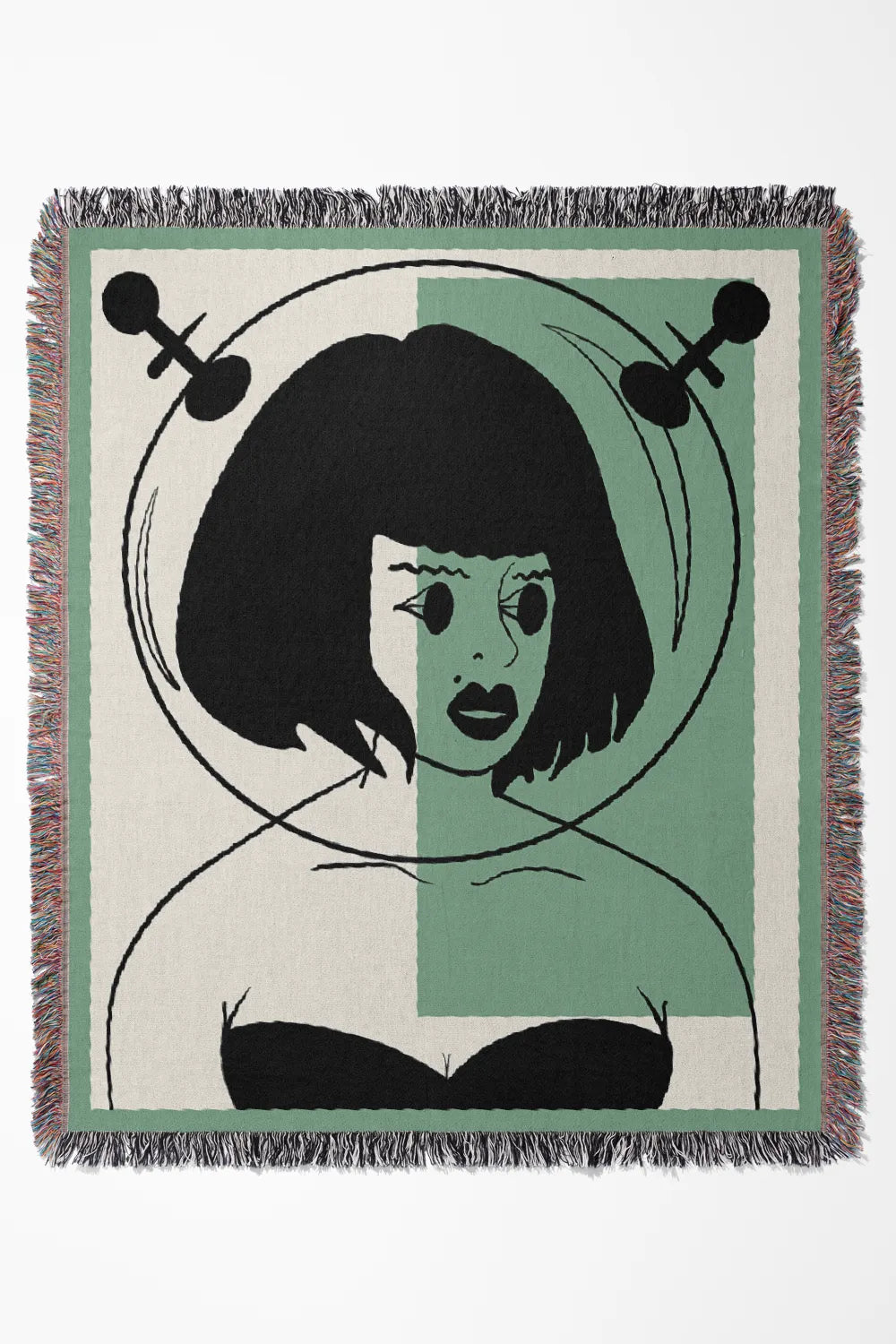 Galactic Muse Cotton Woven Throw Blanket、mySite、gigharbornorthrealestate