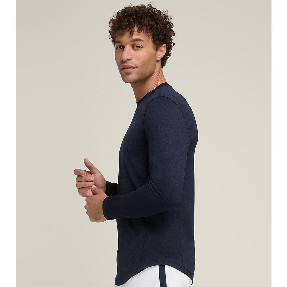 Wilson Men's Everyday Performance Longsleeve - Classic Navy、mySite、neckold