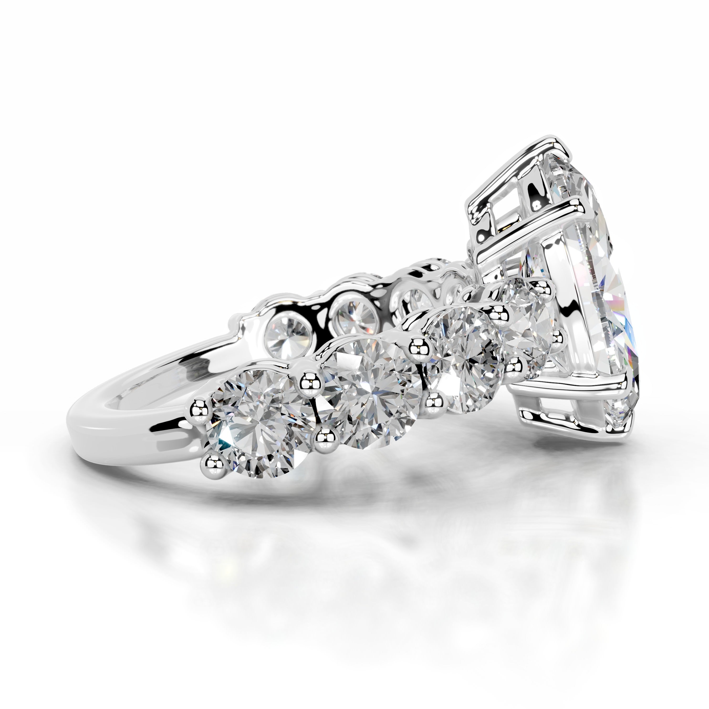 Odin Moissanite & Diamond Ring - 18K White Gold、mySite、hinf8tx79