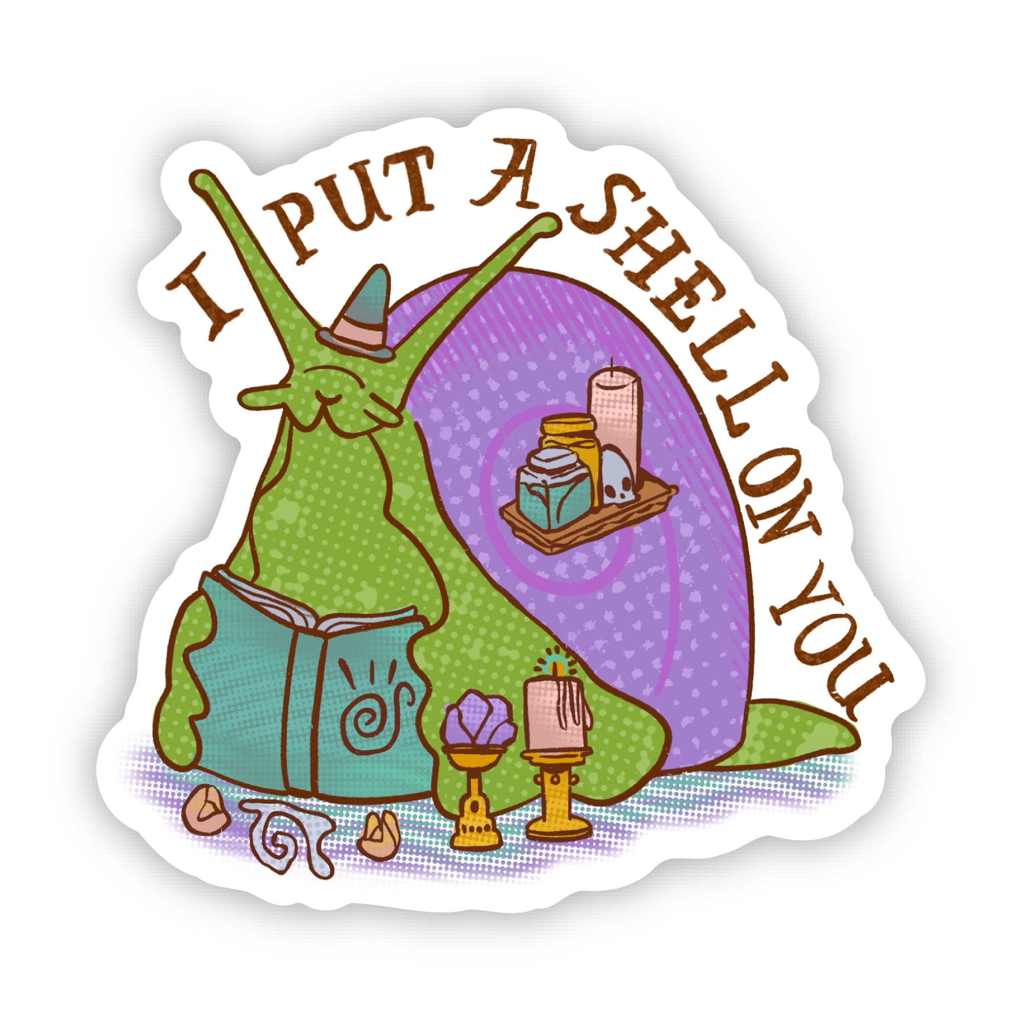  I put a shell on you snail halloween sticker、mySite、elrpsem3k