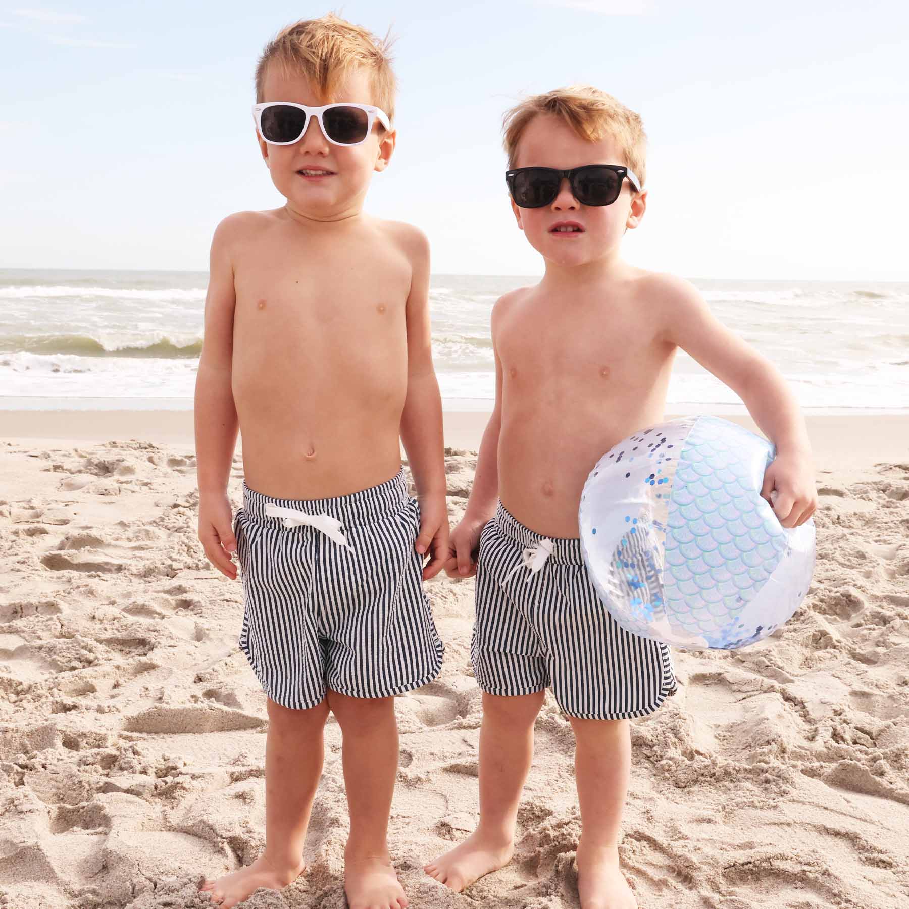  Boy's Swim Trunks | Seersucker Navy、mySite、layawaytickets
