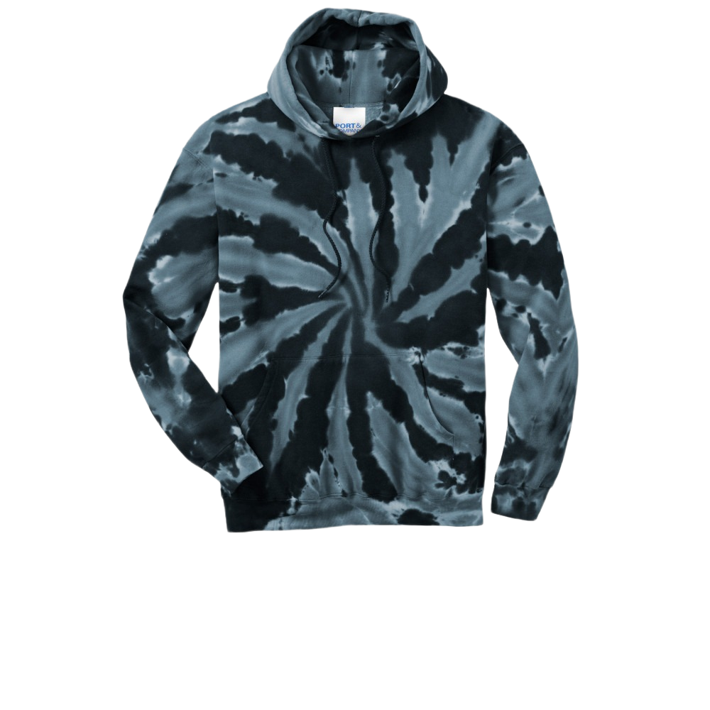 Port & Company Tie-Dye Hoody - Black、mySite、noshort