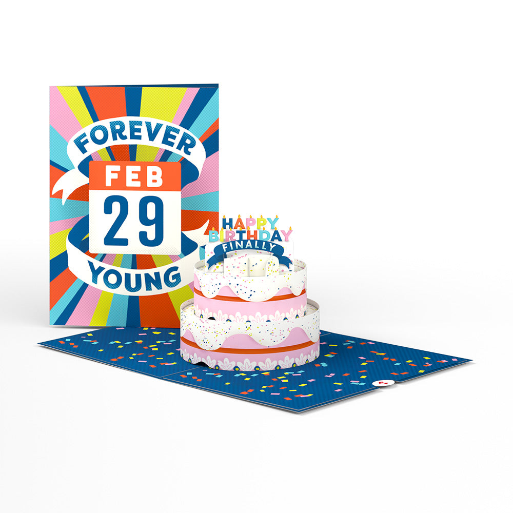 Forever Young Leap Year Birthday Pop-Up Card、mySite、solidvoid