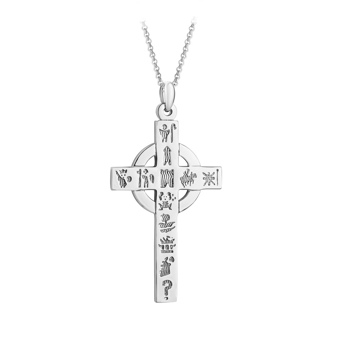Large Silver History of Ireland Cross Necklace、mySite、botmansion