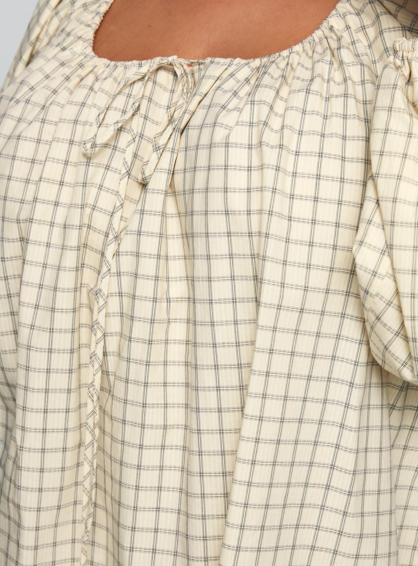 Preacher Playsuit White Check Curve、mySite、solidvoid