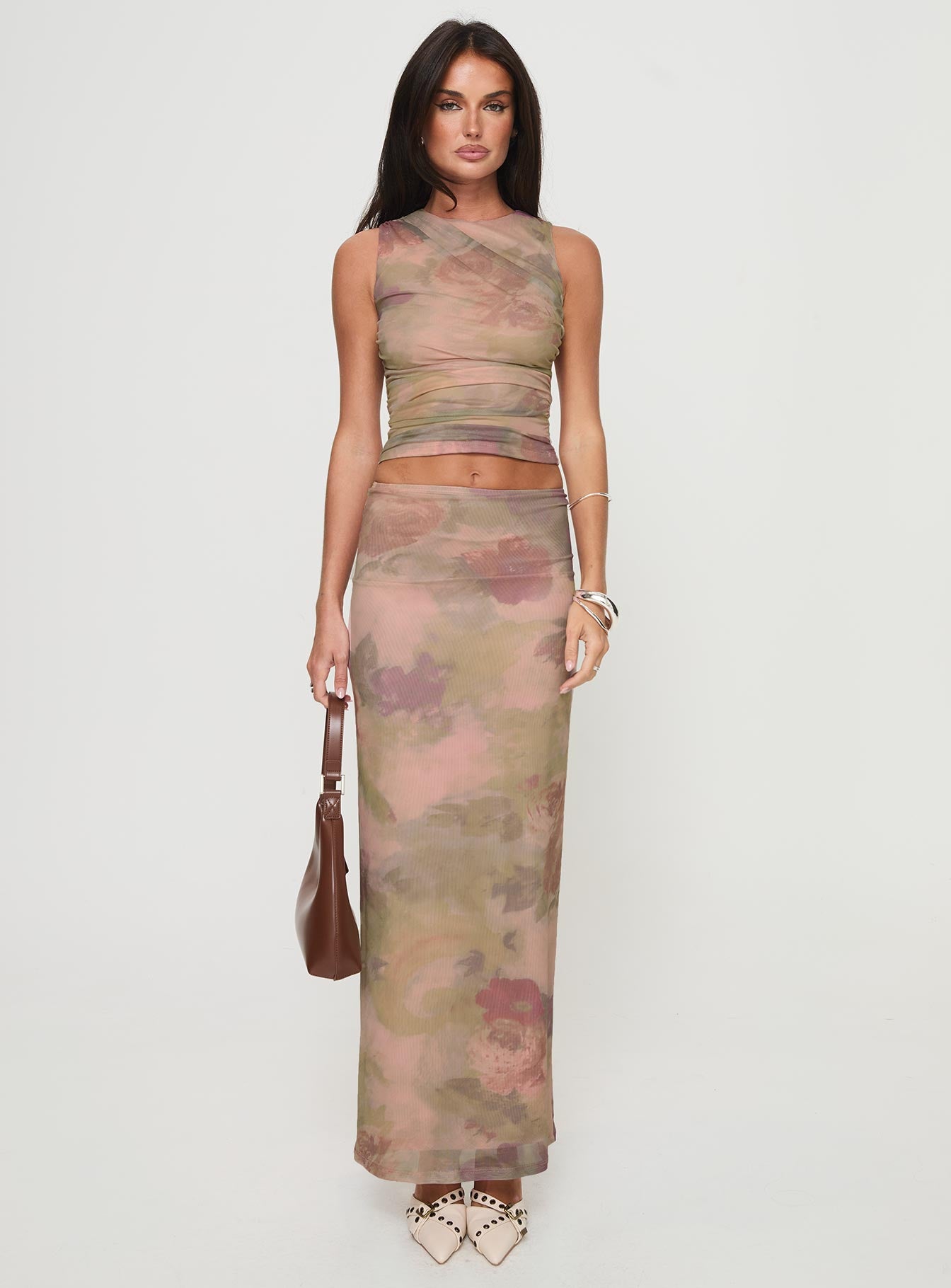 Cascadia Maxi Skirt Purple Multi、mySite、solidvoid