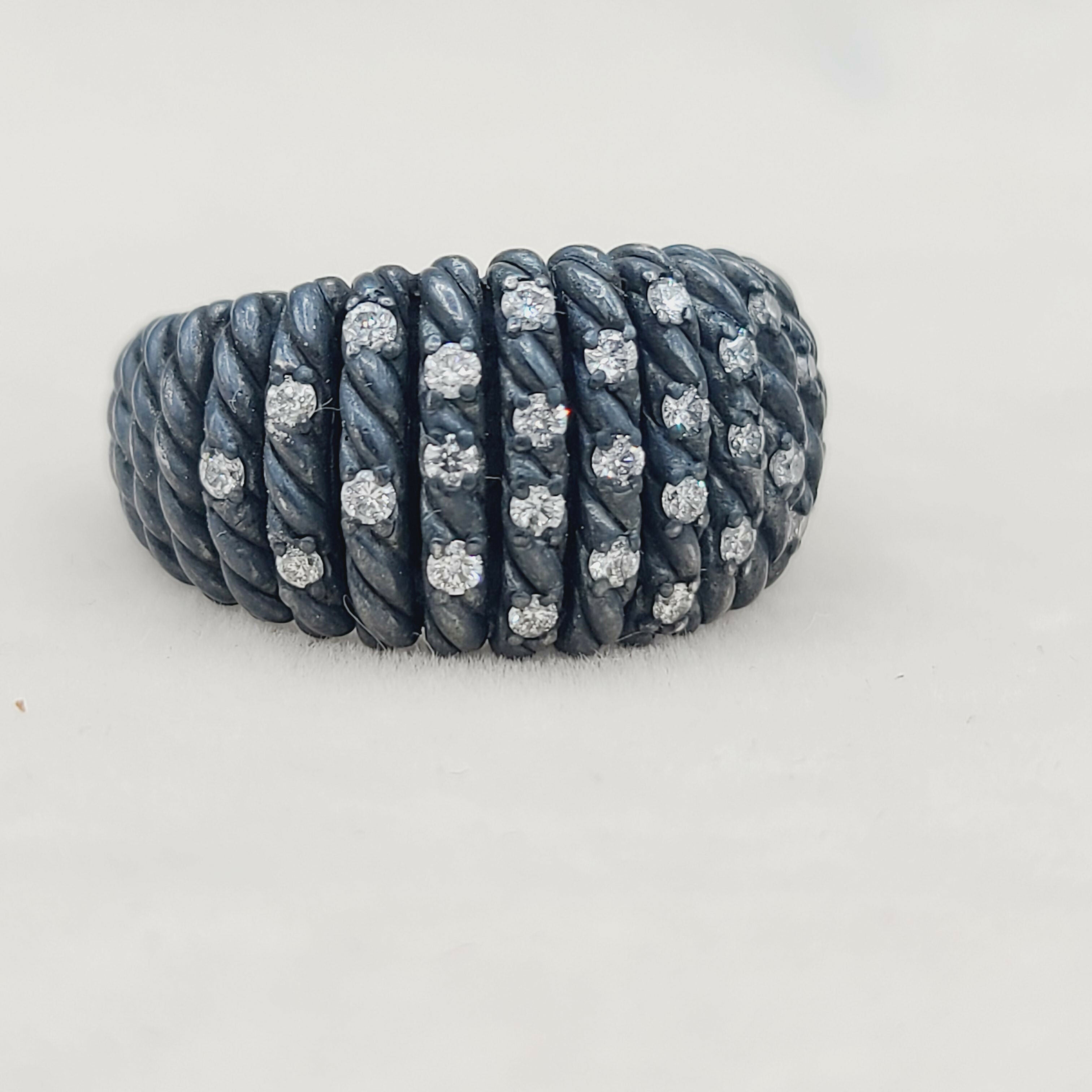 David Yurman Tempo Ring Black Rhodium & Diamonds、mySite、hinf8tx79