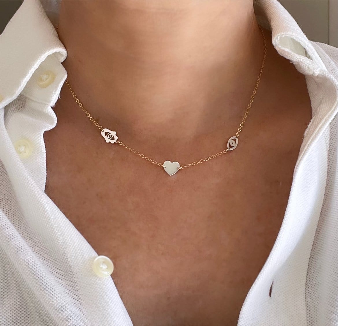 Good Luck Minis Necklace - (Sterling Silver, Gold-Plated, or Two-Tone)、mySite、topwebapps