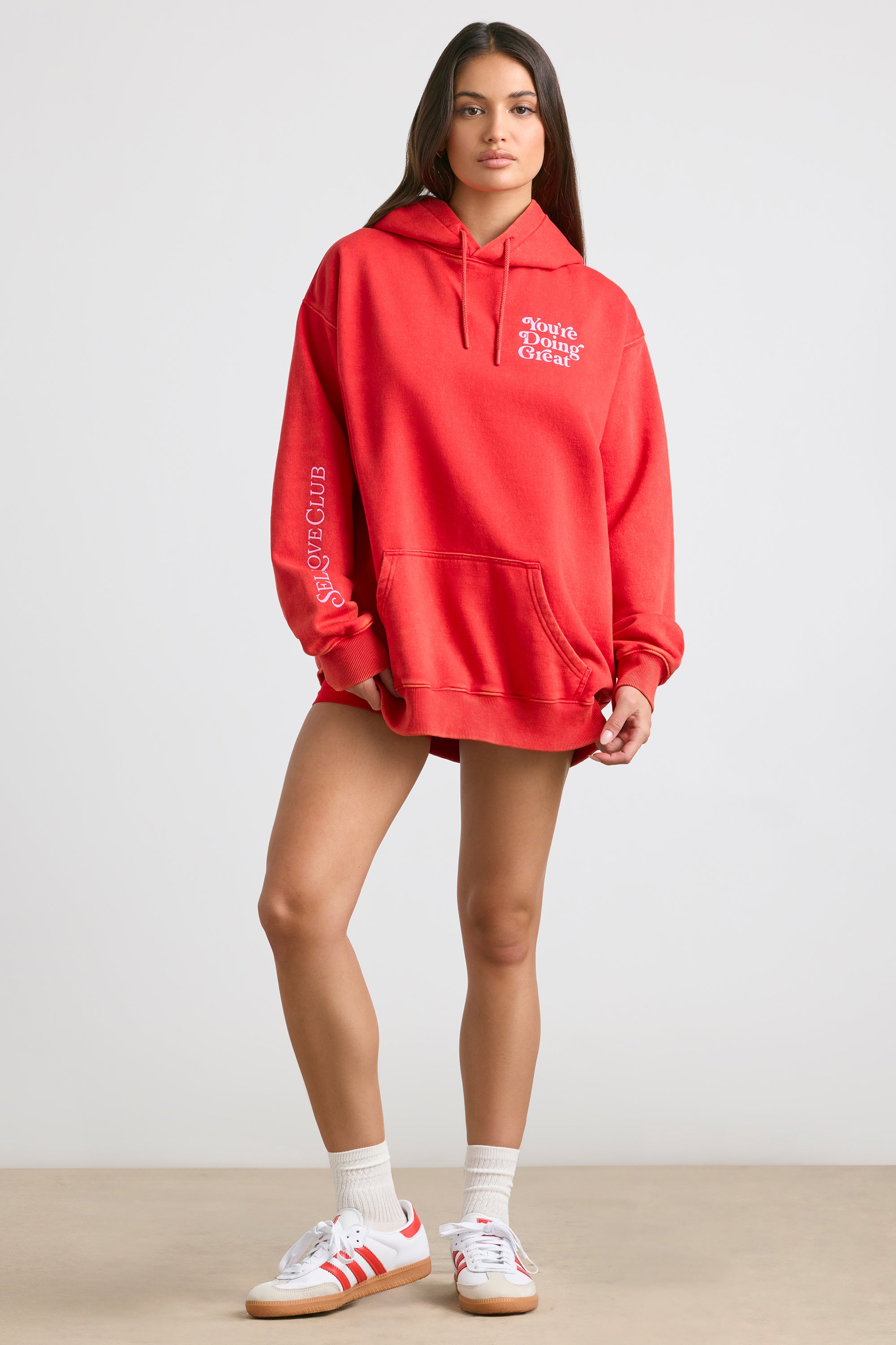 Oversized Hoodie in Red、mySite、solidvoid