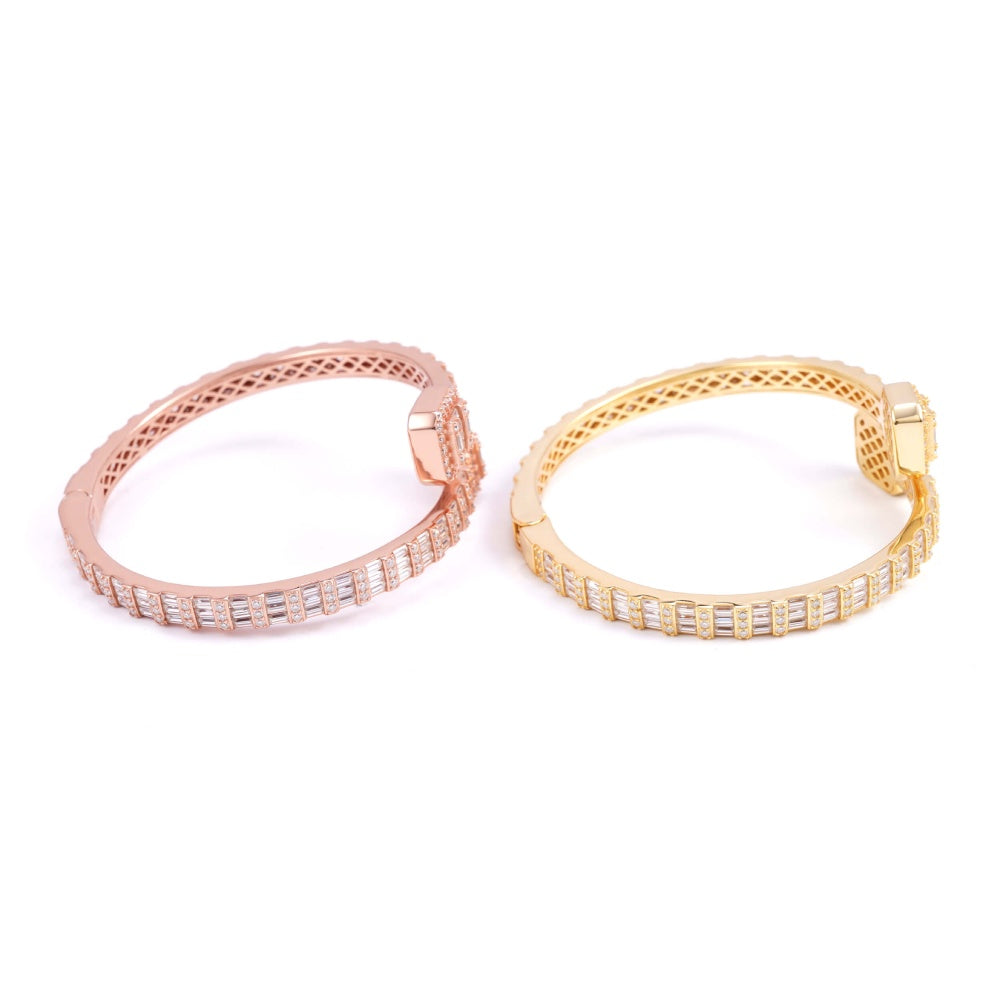Baguette Bangle Bracelet 14K Gold、mySite、hinf8tx79