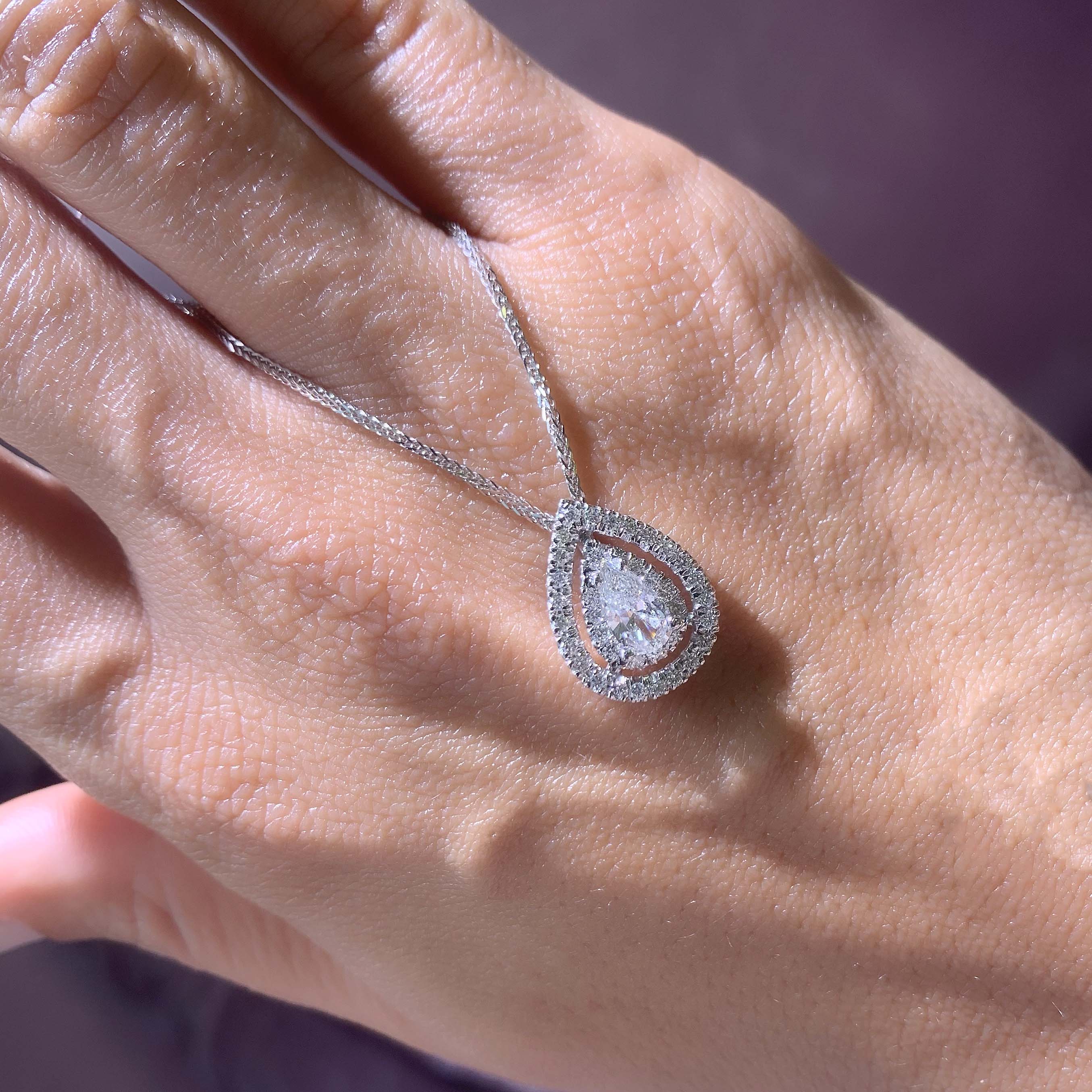 Averi Lab Grown Diamond Pendant -14K White Gold (RTS)、mySite、hinf8tx79