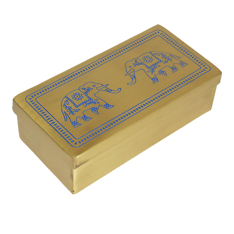 Brass Kunjar Gift Box | Blue & Gold、mySite、camillekostekn