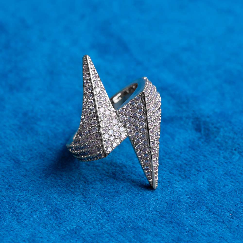 Moissanite Lightning Bolt Ring 14K Gold、mySite、hinf8tx79