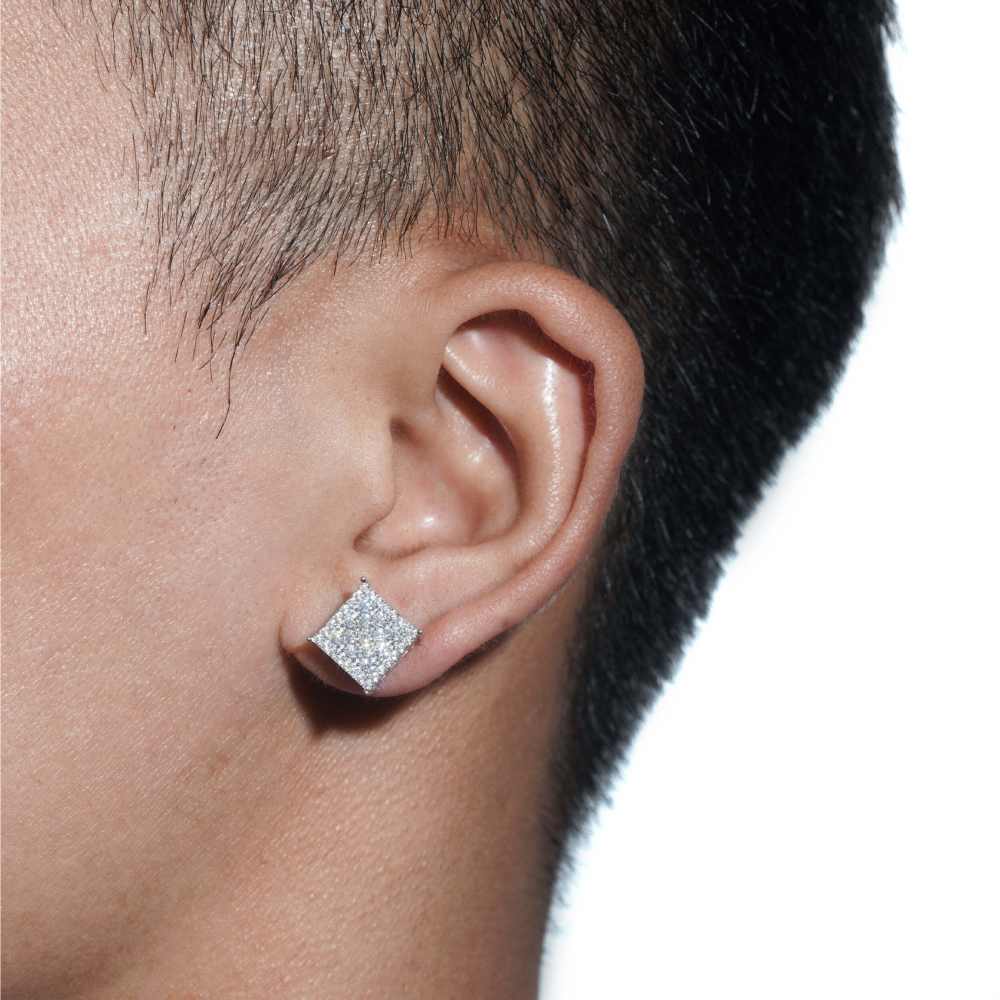 Square Pointer Moissanite Earrings 14K Gold、mySite、hinf8tx79