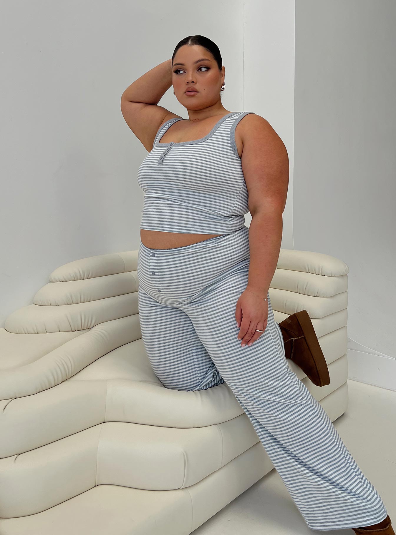 Waffles Stripe Sleep Set Multi Curve、mySite、solidvoid