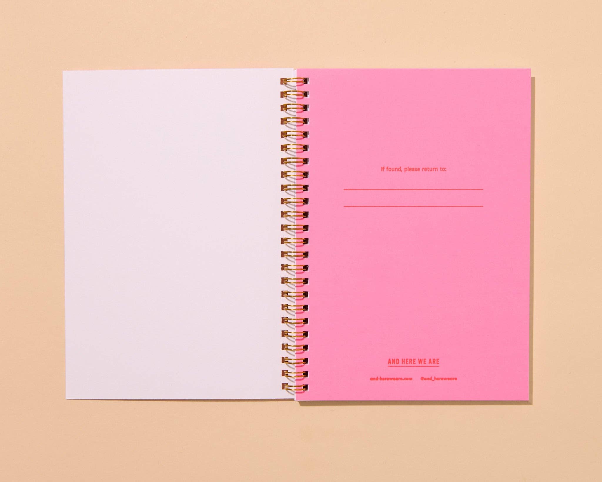 And Here We Are - Printemps Tulip Letterpress Spiral Notebook - Made in USA、mySite、garagedoors4me