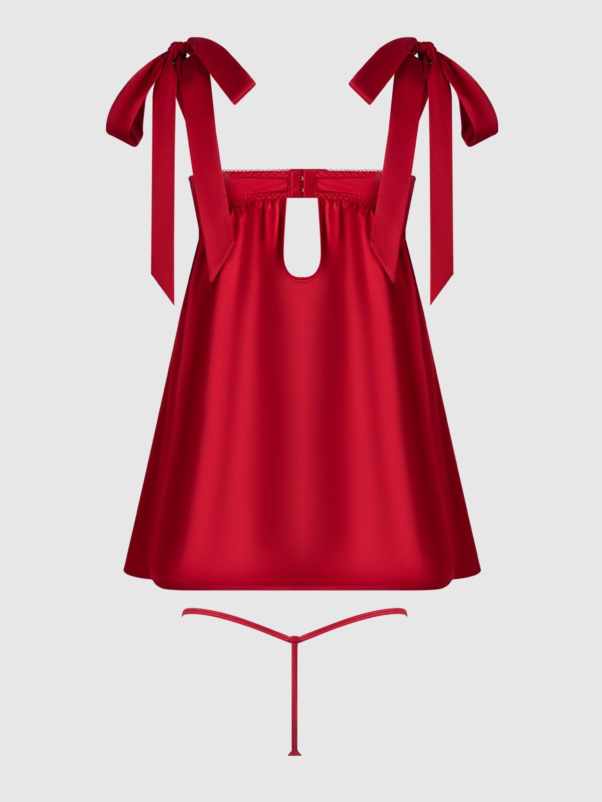 Melrose Satin & Embroidered Lace Underwire Babydoll Set、mySite、bengalsvssteelers