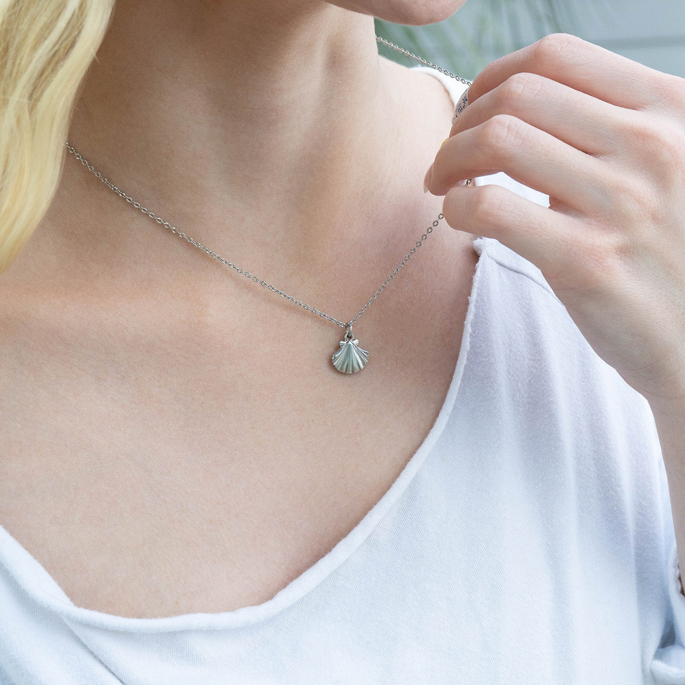 18K Gold PVD Stainless Steel Clam Shell Charm / PDL0097、mySite、dreamappss