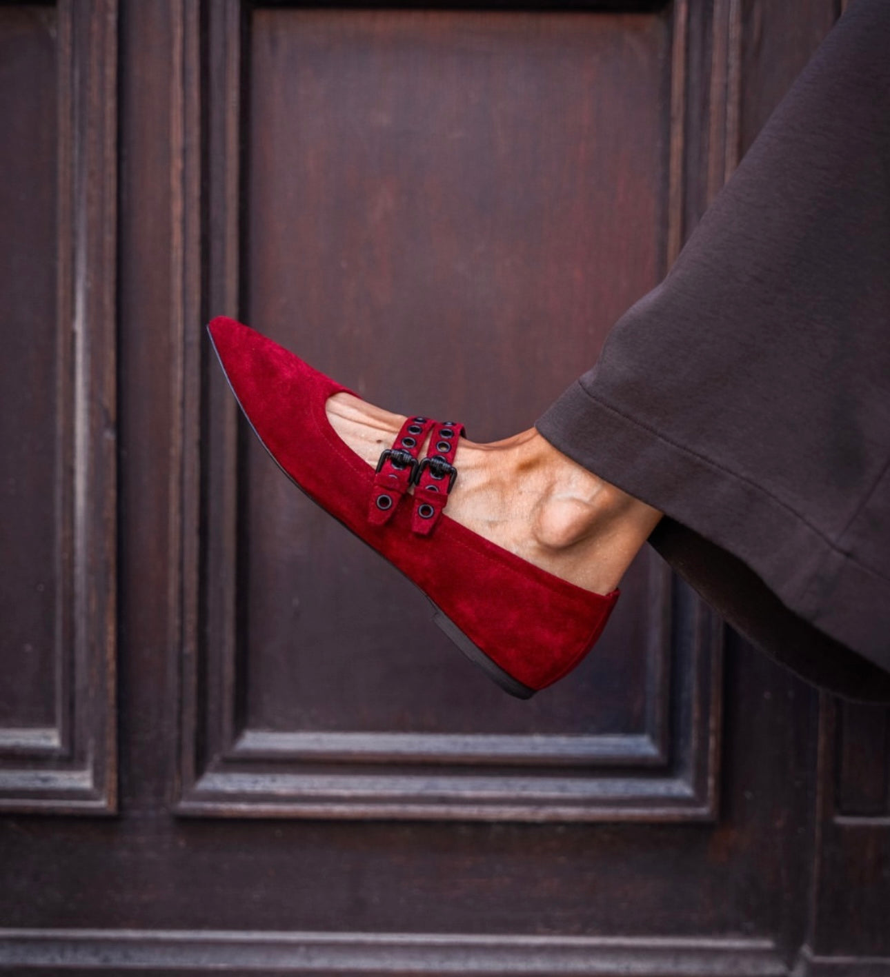 Kennel & Schmenger Greta Suede Double Buckle Mary Jane - Final Sale、mySite、noshort