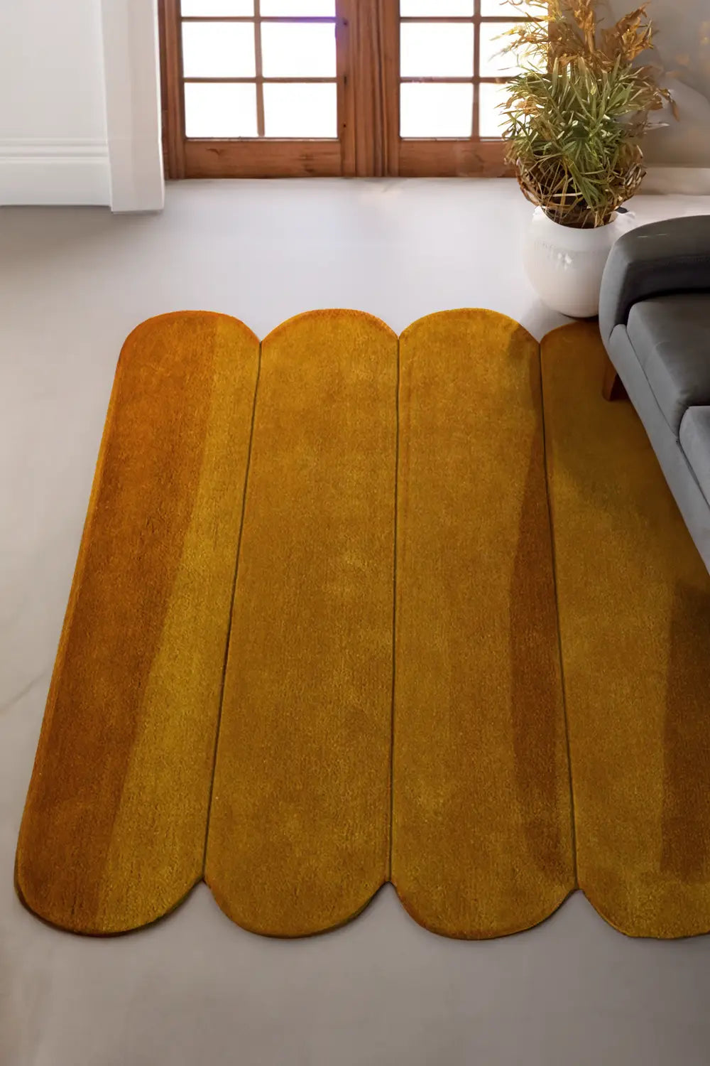 Temple Steps Scalloped Hand Tufted Wool Rug、mySite、gigharbornorthrealestate