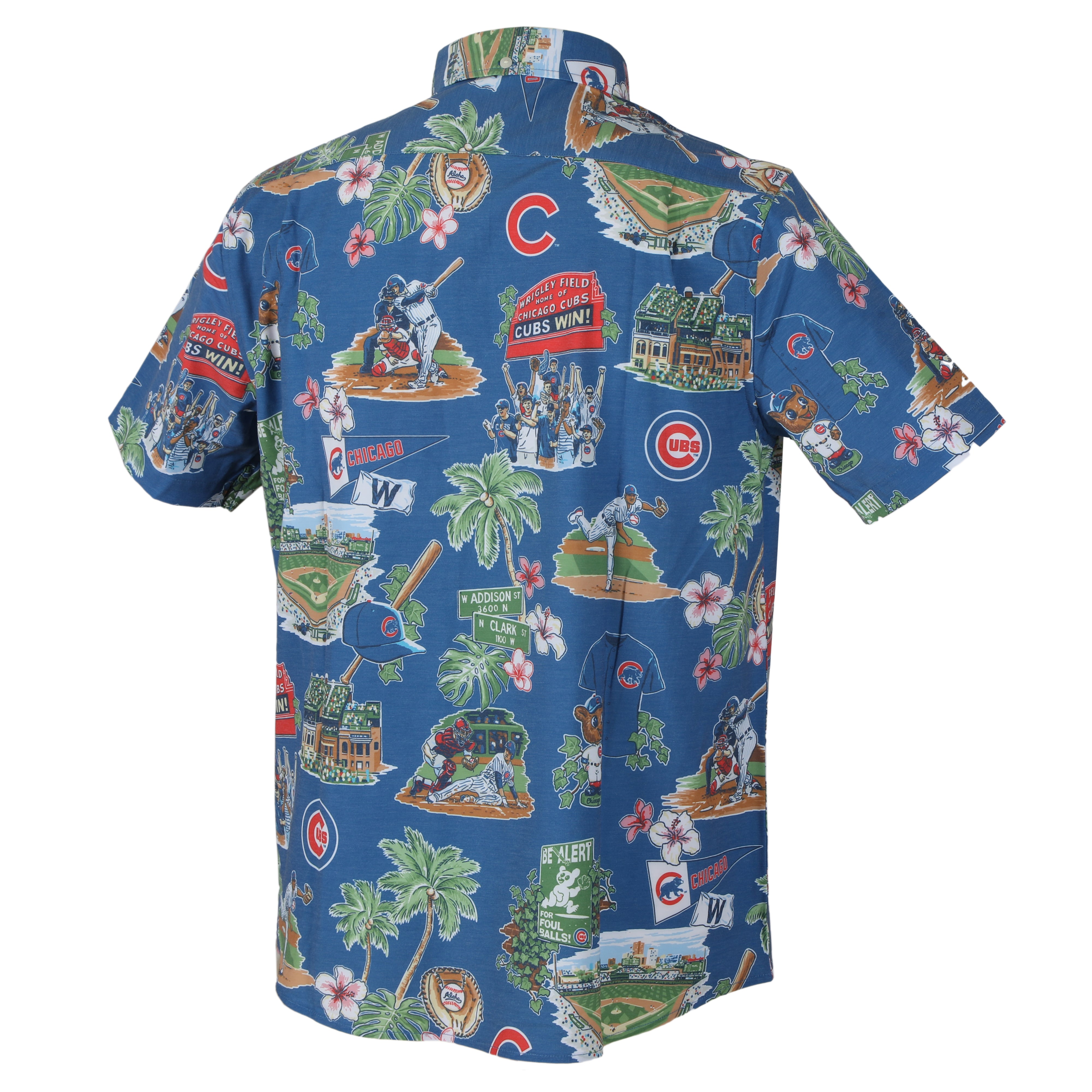 Chicago Cubs Men's Royal Scenic Button Down Shirt、mySite、vikingsvslions