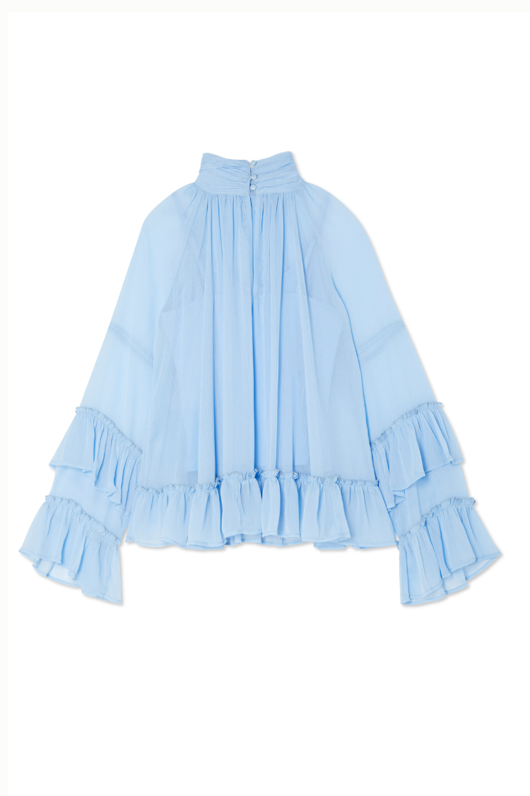 Pastel Blue Elinor Blouse、mySite、solidvoid