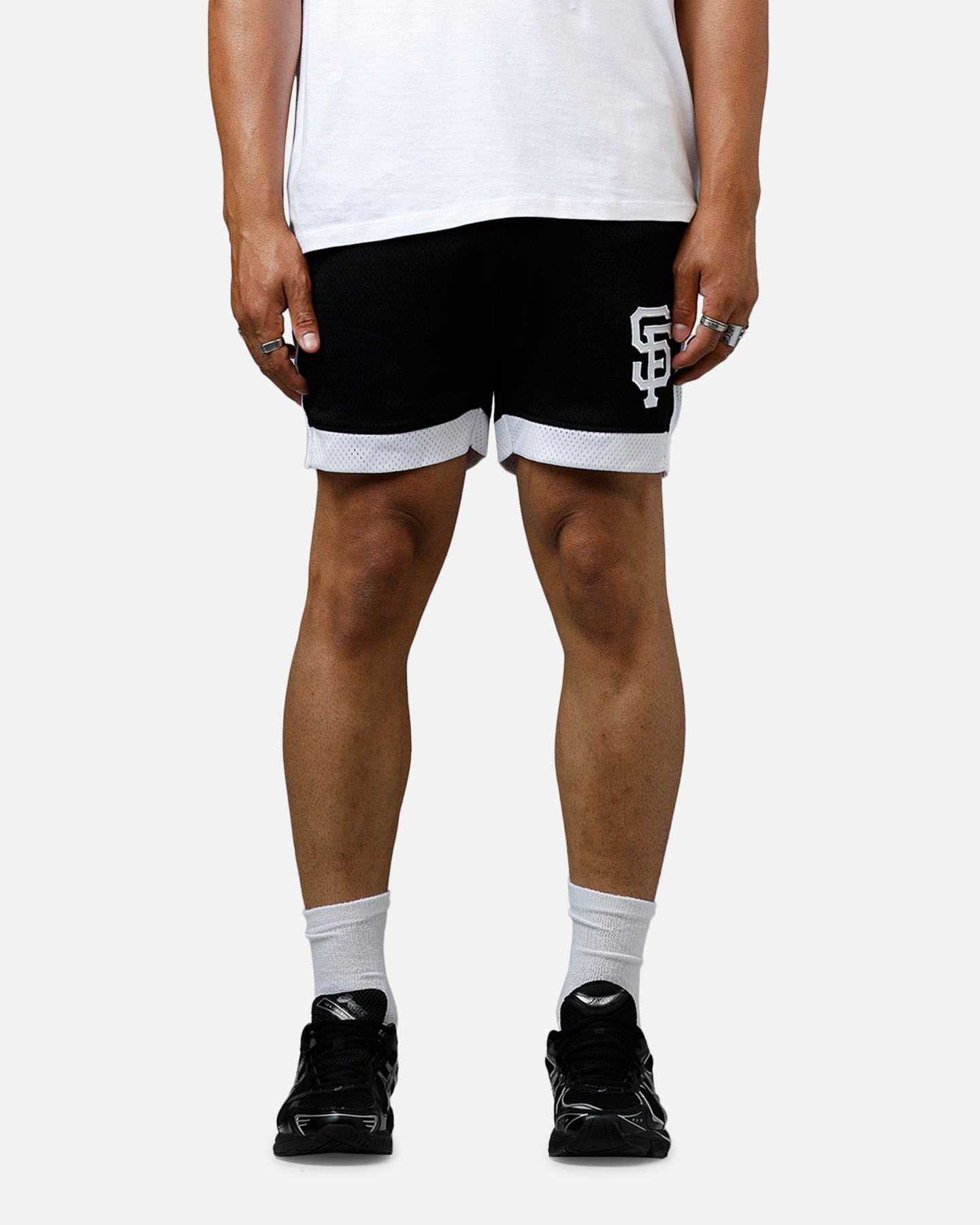 New Era San Francisco Giants Sport Class Shorts Black/White、mySite、zt4zffjzw
