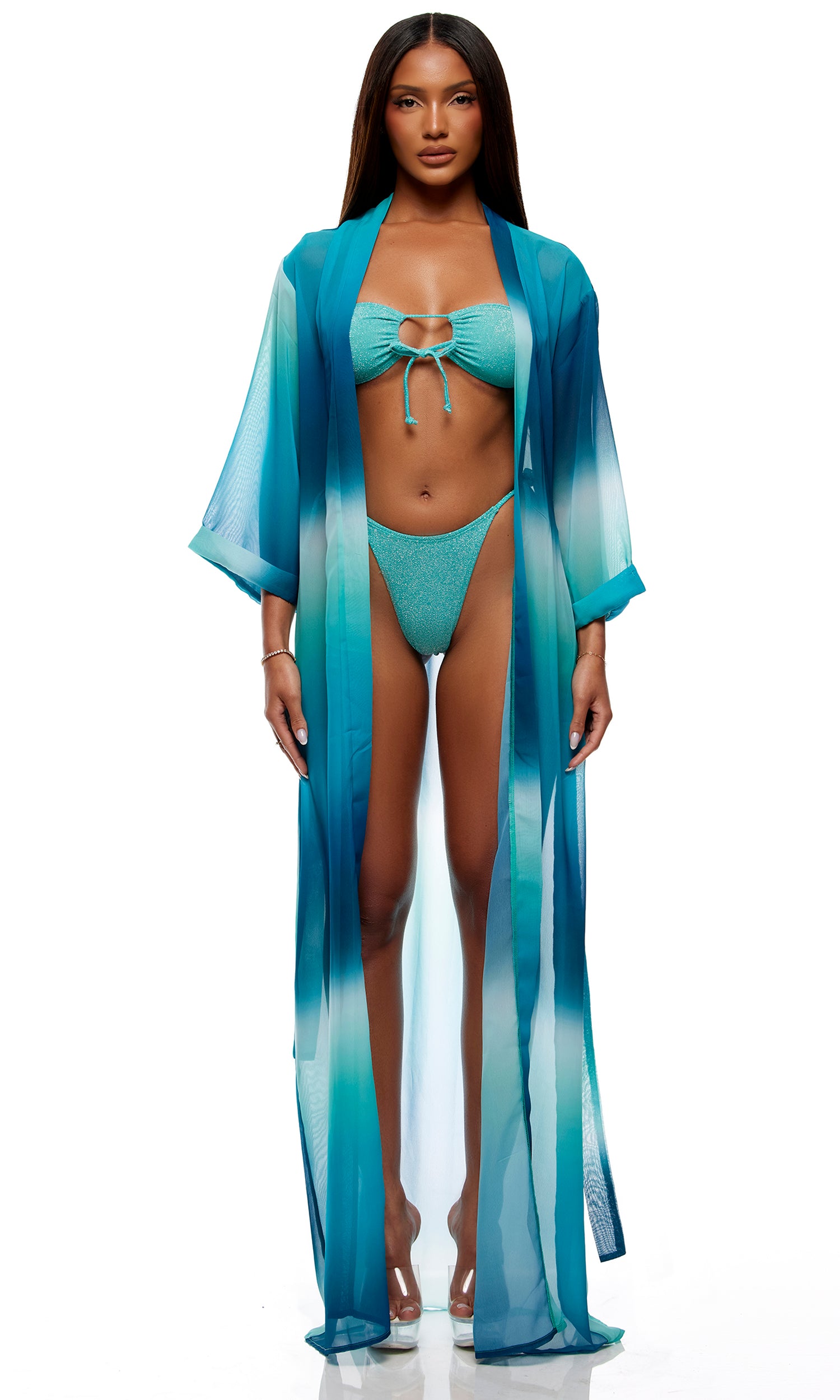 Termoli Mesh Pool Kimono - Ombre Cool、mySite、bengalsvssteelers