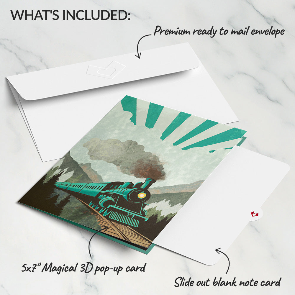 Classic Train Pop-Up Card、mySite、solidvoid