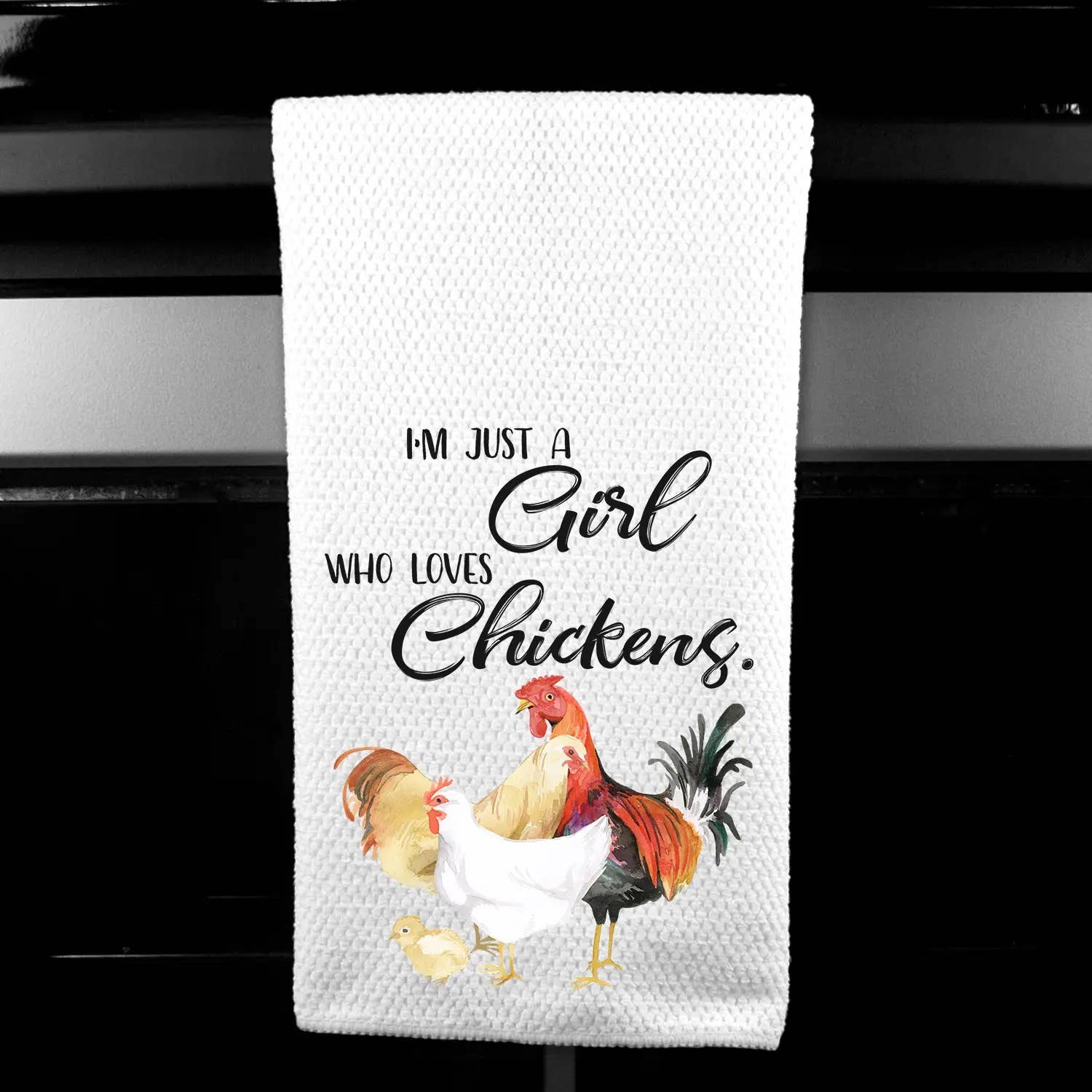 I'm Just a Girl Who Loves Chickens Microfiber Towel by Dasha Alexander、mySite、g9winljtr