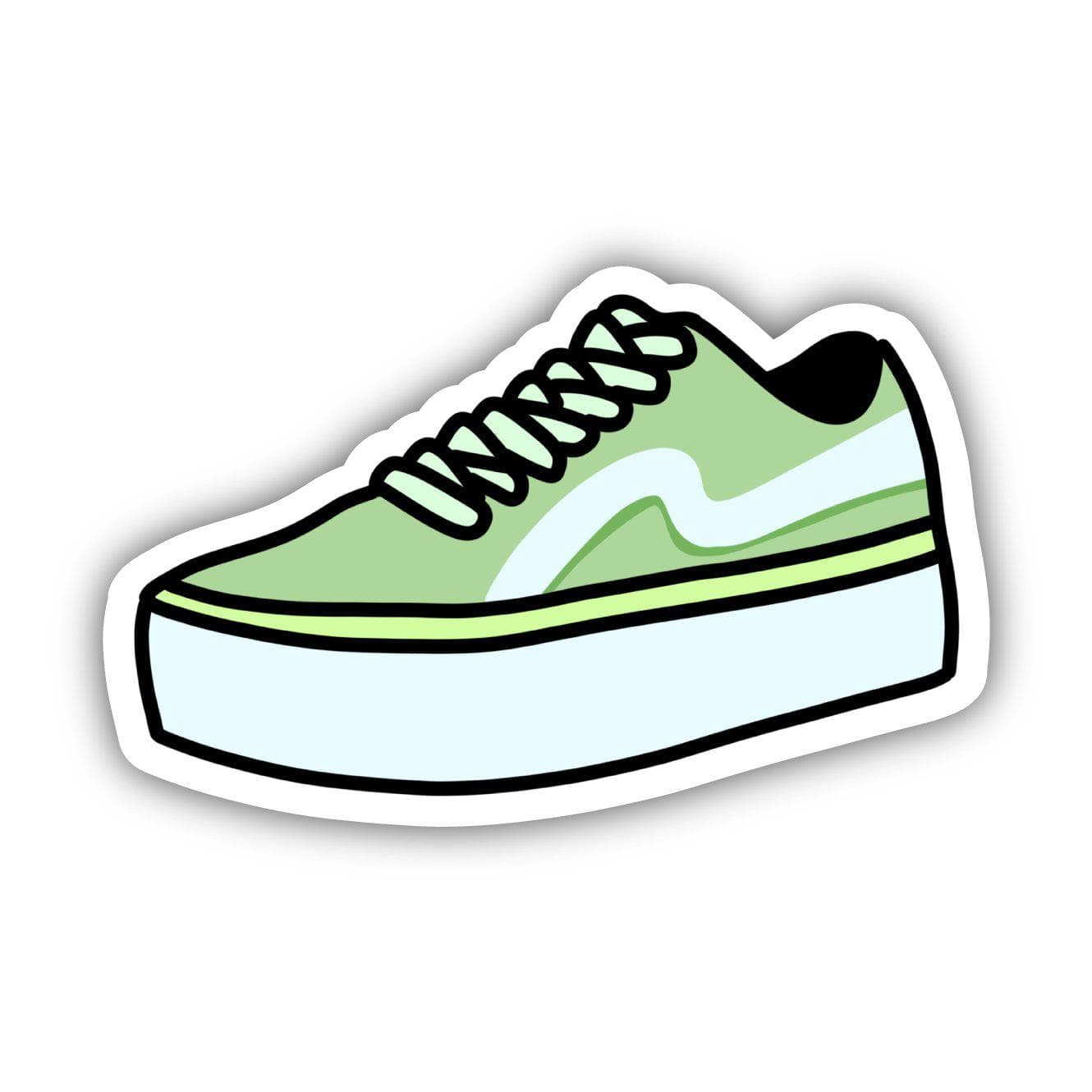  Green Skater Shoe Aesthetic Sticker、mySite、elrpsem3k