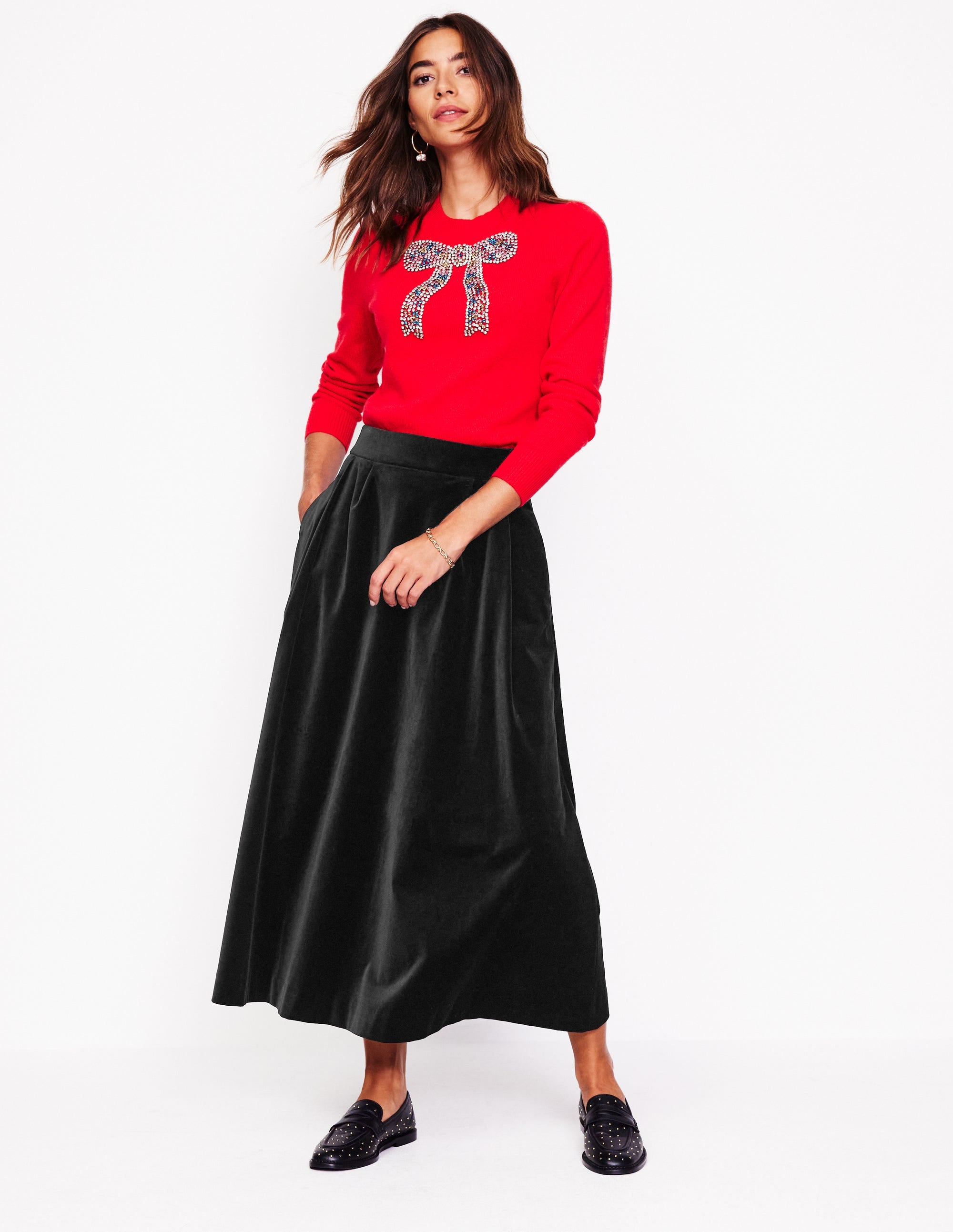  Angelica Velvet Skirt-Black、mySite、ashleygrahame