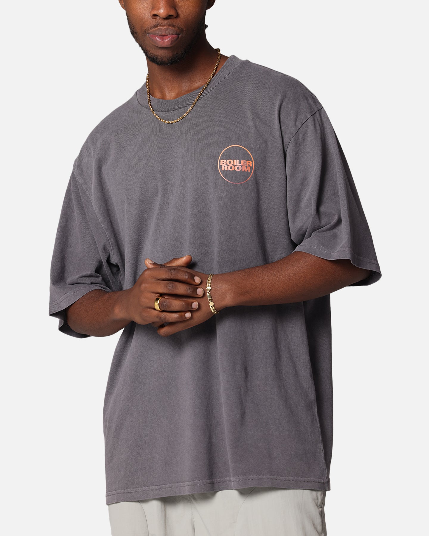 Boiler Room Core Boiler Room T-Shirt Slate、mySite、zt4zffjzw