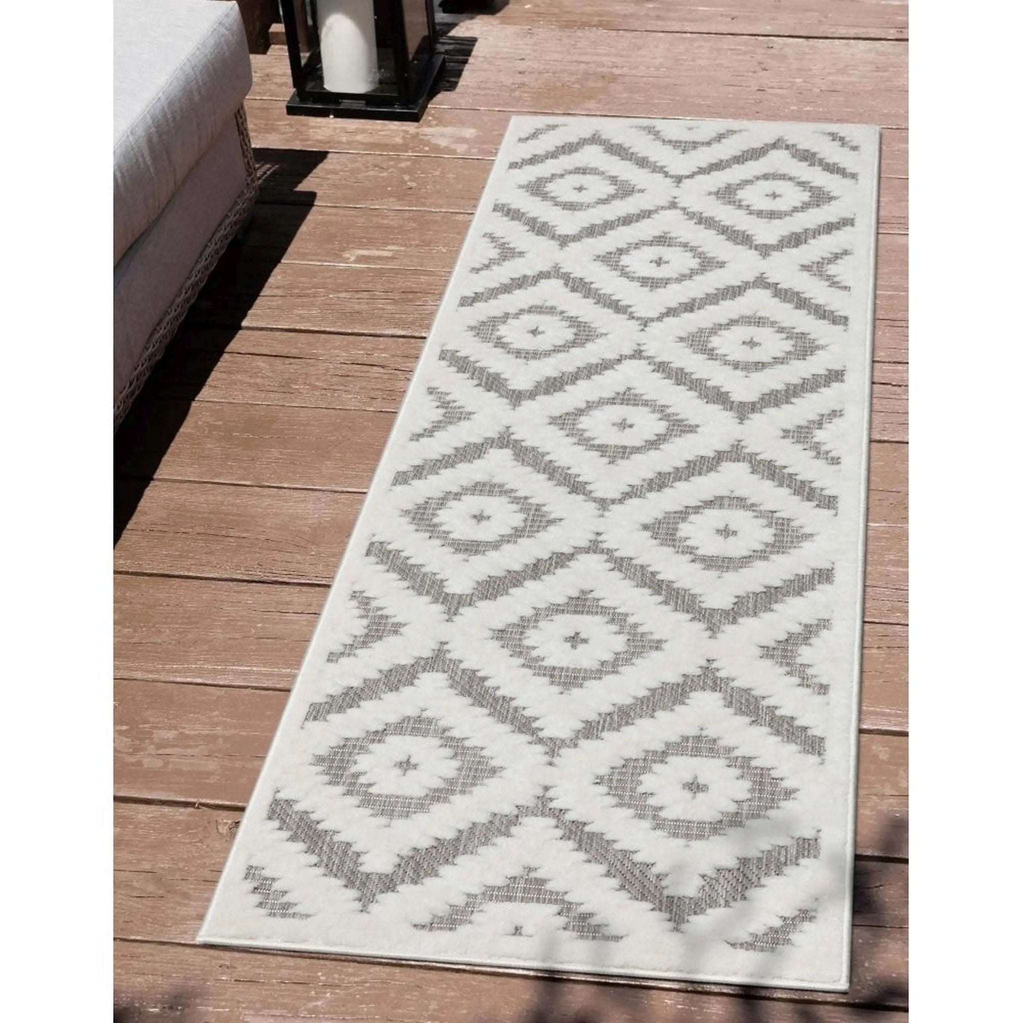 Keiko Tribal Moroccan Indoor/Outdoor Grey High-Low Rug、mySite、gigharbornorthrealestate