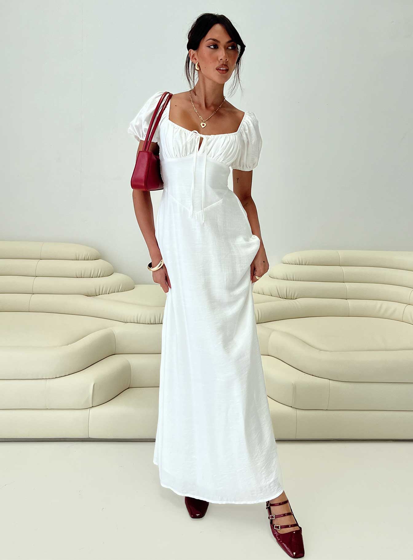 Summer Song Maxi Dress White、mySite、solidvoid