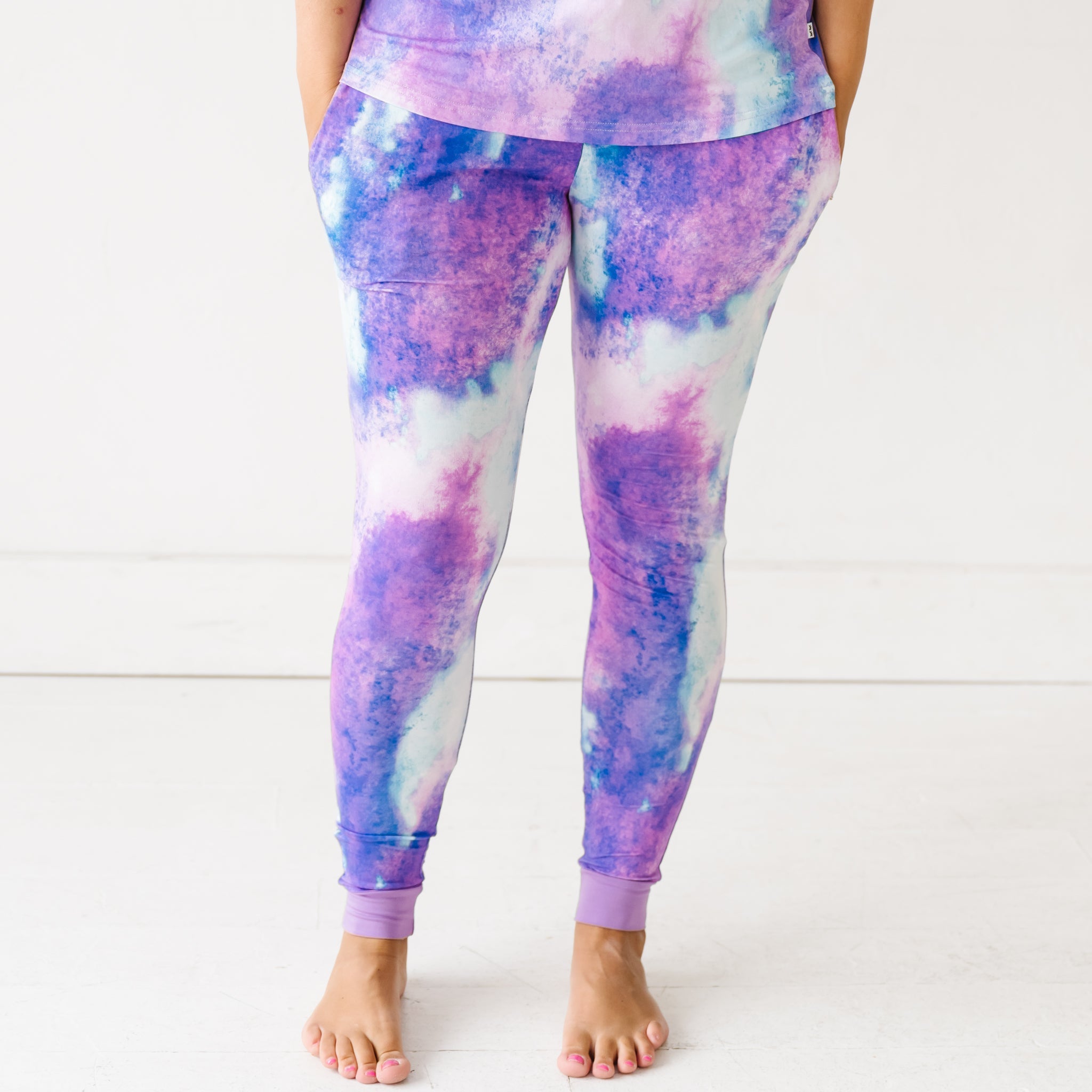Purple Watercolor Women's Pajama Pants、mySite、g9winljtr