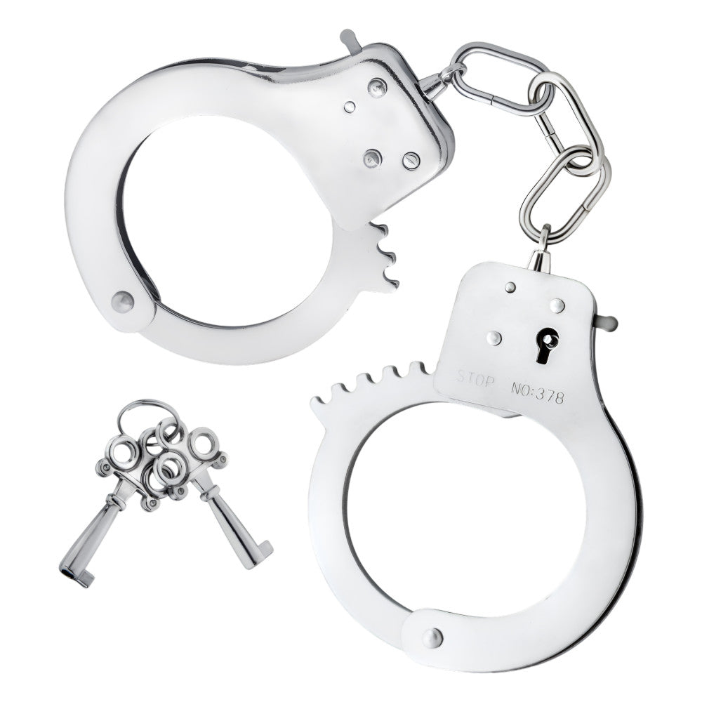 Temptasia By Blush® | Beginner Cuffs – Lightweight Bondage Handcuffs With Safety Release – Fully Adjustable With 2 Keys - Silver、mySite、bottomscart