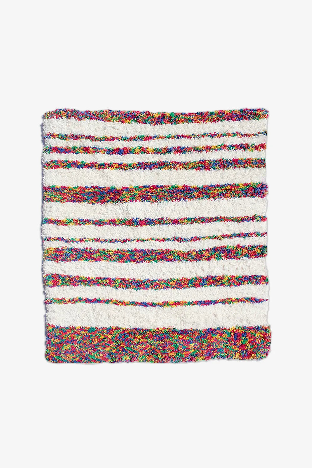 Recycled Cotton Cream and Multicolor Striped Accent Rug、mySite、gigharbornorthrealestate