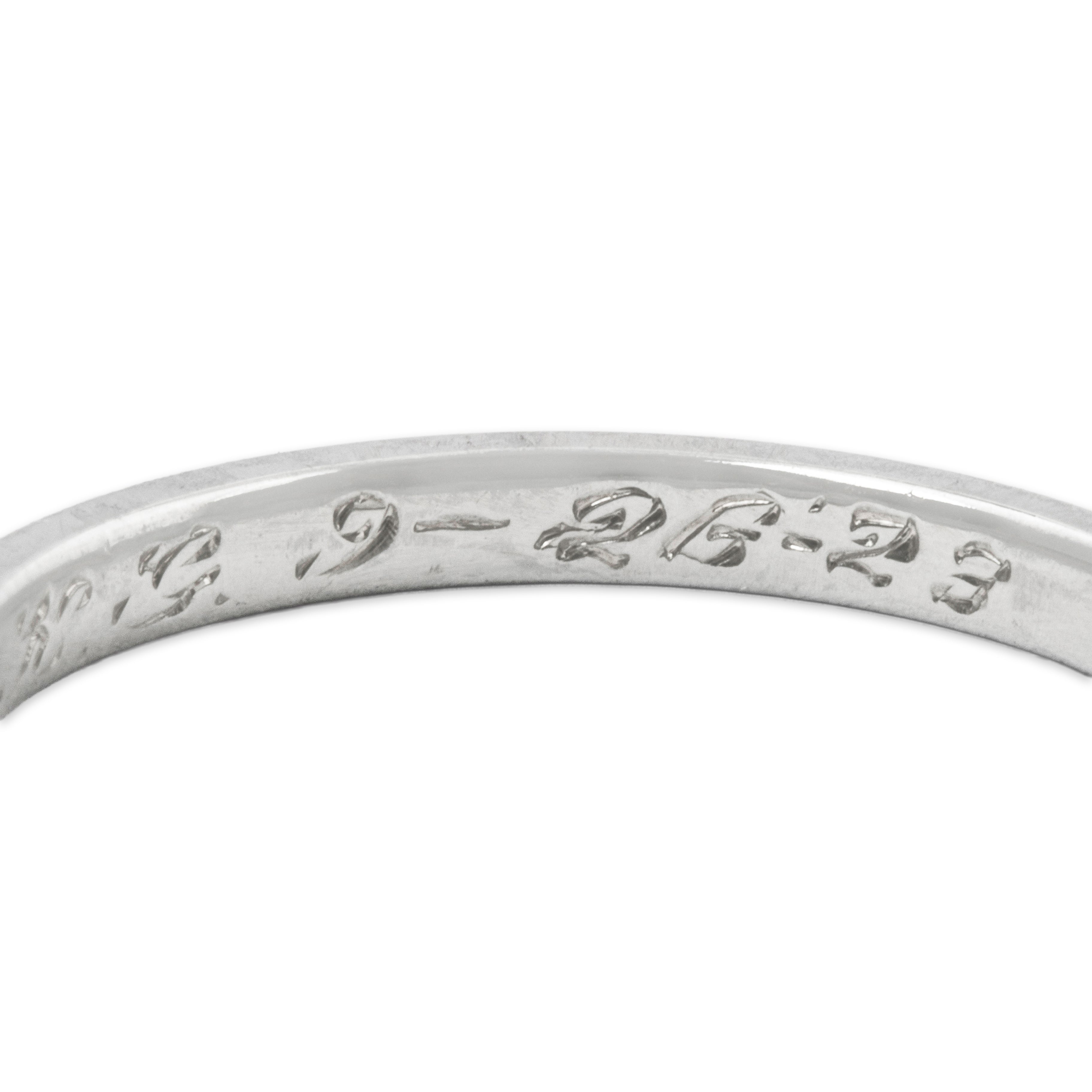 Antique Art Deco 18k White Gold Orange Blossom Band Ring 5.50、mySite、hinf8tx79