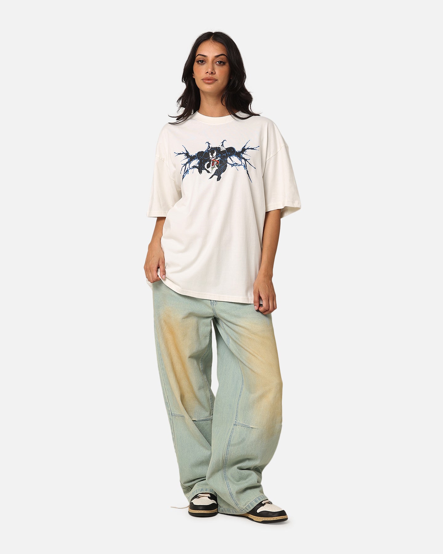 Goat Crew Marvel Spider-Man Y2K Venom T-Shirt Off White、mySite、zt4zffjzw