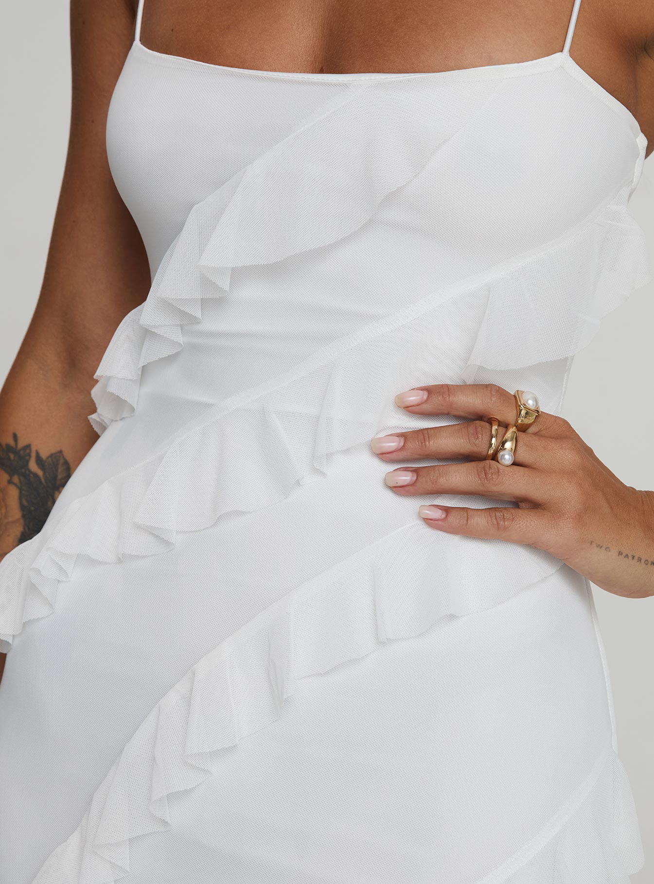 Pennell Mini Dress White、mySite、solidvoid