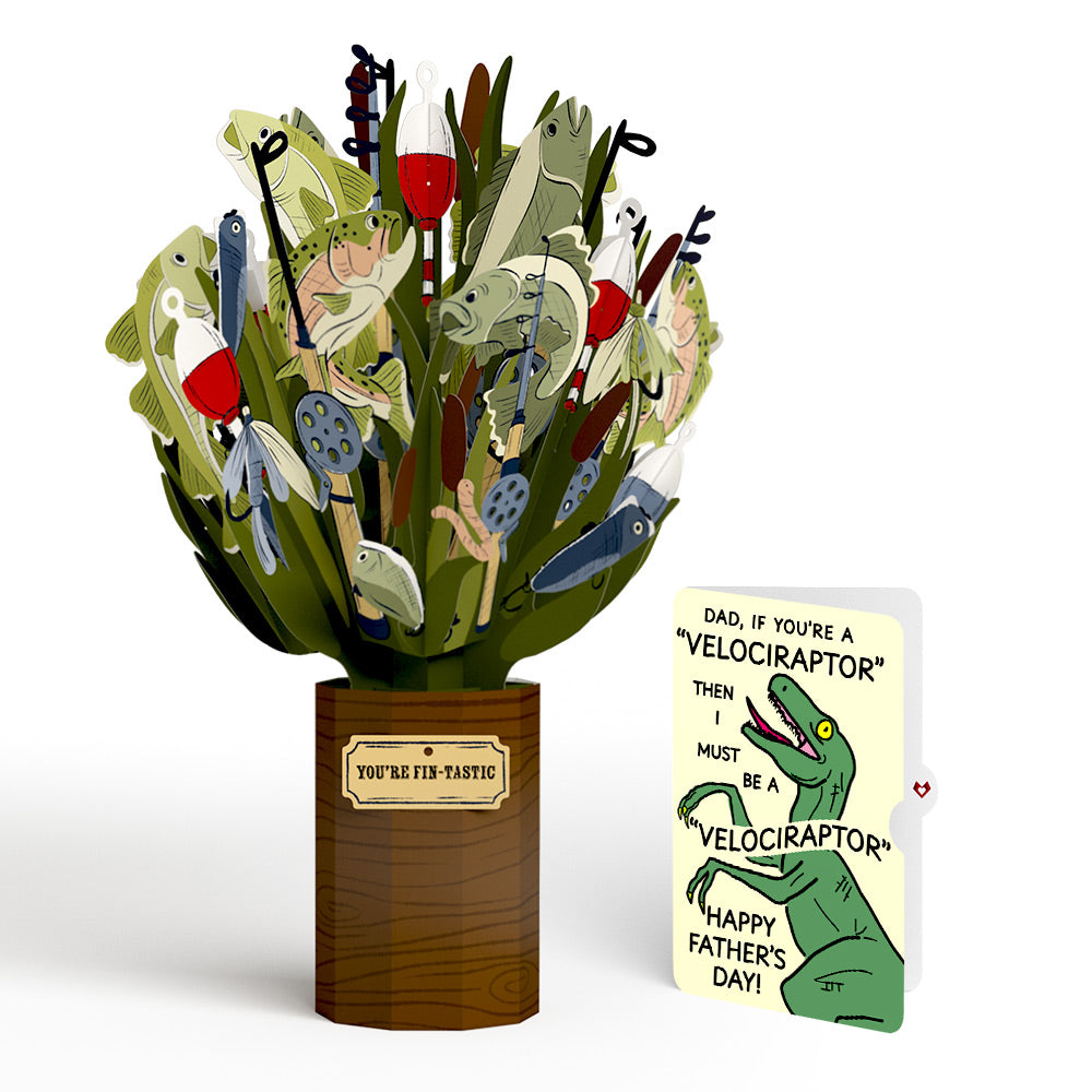 Fin-tastic Fish Father's Day Bouquet and Velociraptor Sentiment Set、mySite、solidvoid