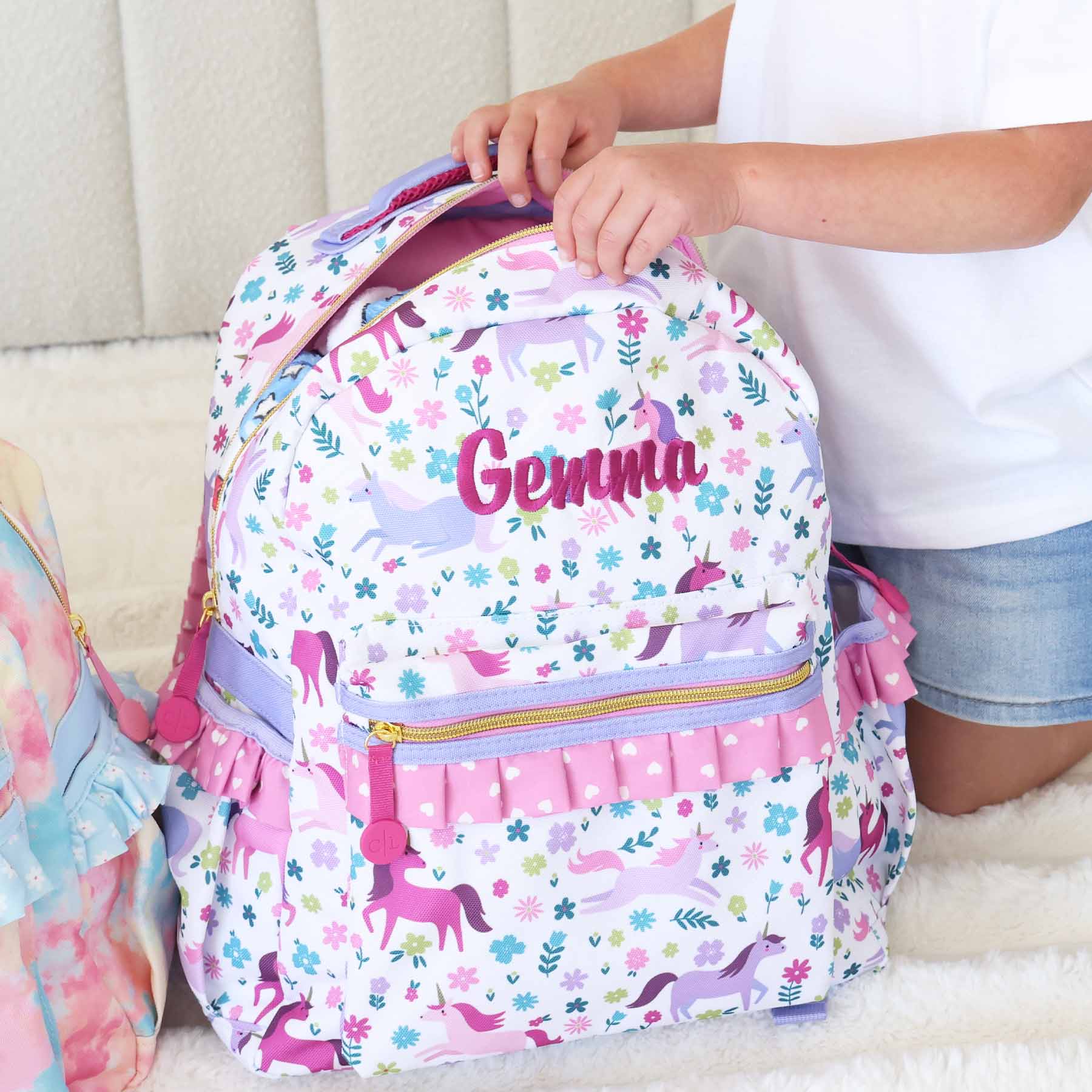  Kids Personalized Ruffle Backpack | Magical Meadow、mySite、layawaytickets