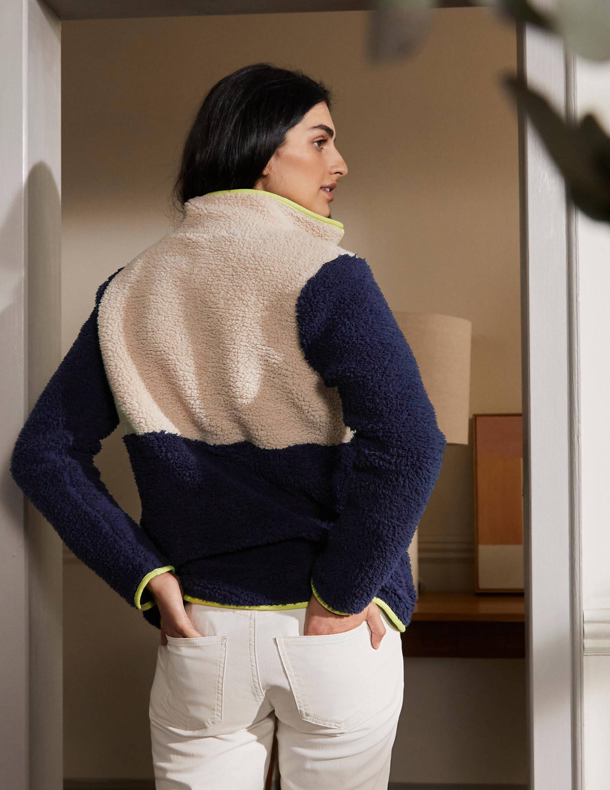  Greta Fleece-Navy / Ecru、mySite、ashleygrahame