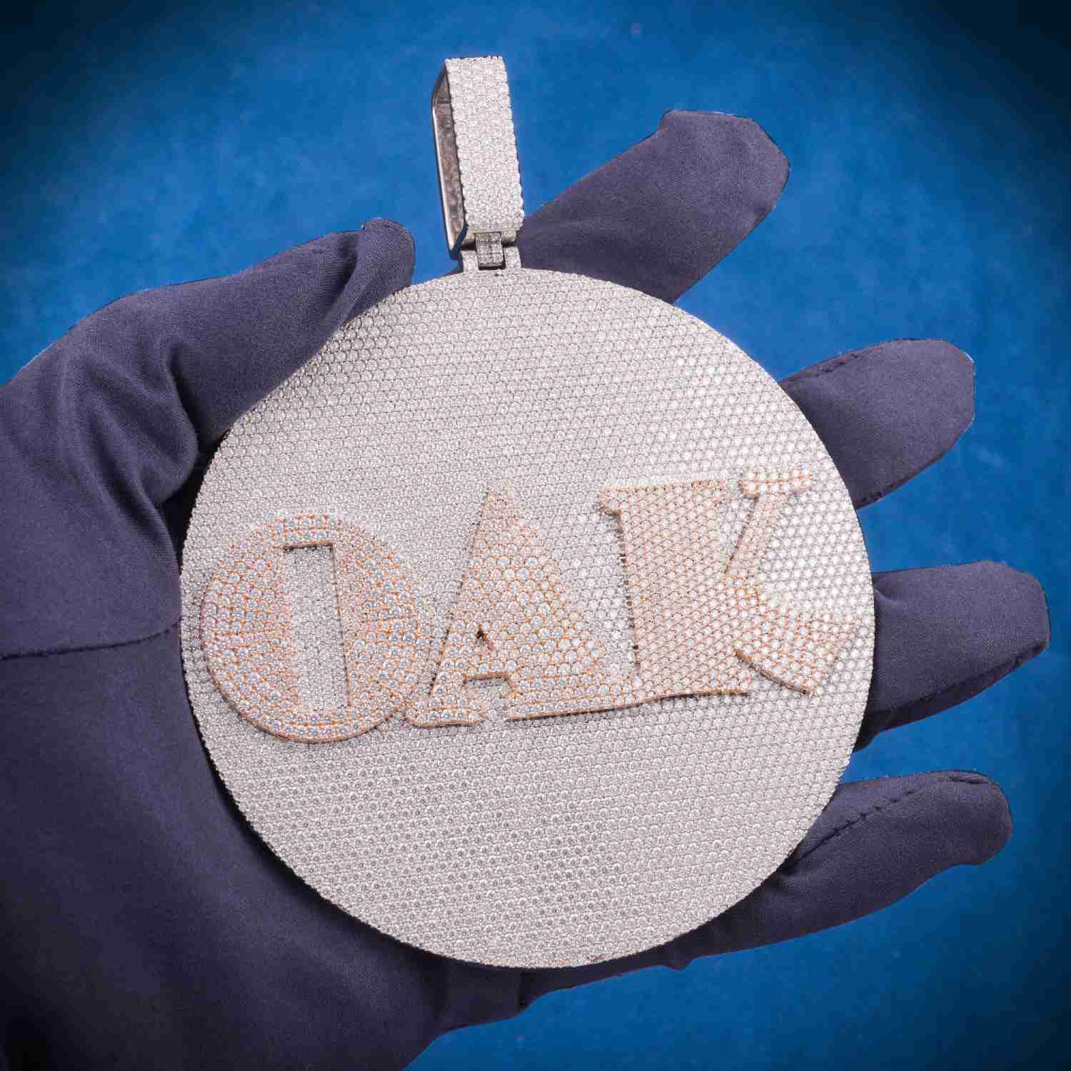 Custom Moissanite Circle Pendant 14k Gold、mySite、hinf8tx79